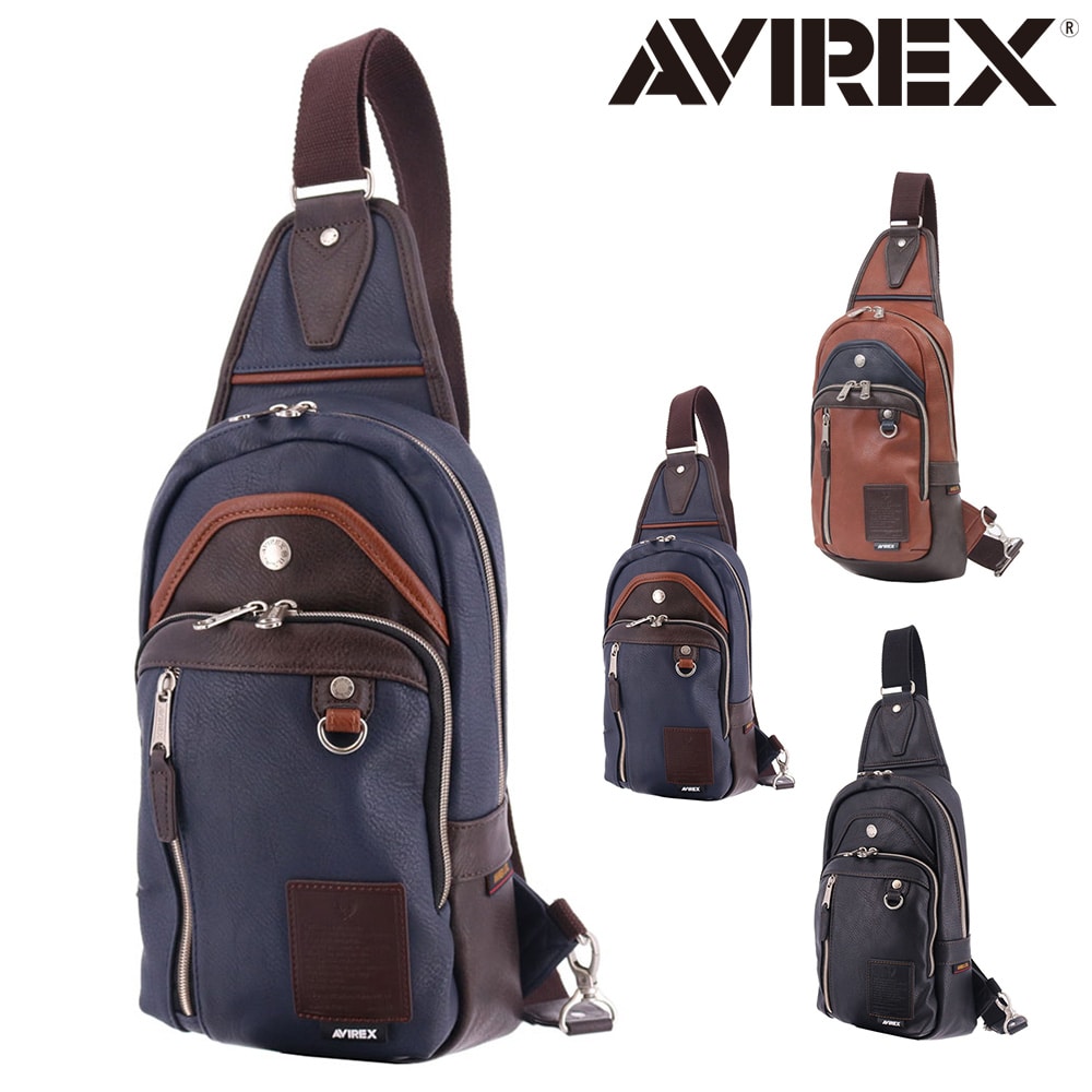 アヴィレックス AVIREX ワンショルダーバッグ STUART スチュアート ax5001 2.ネイビー -60x60