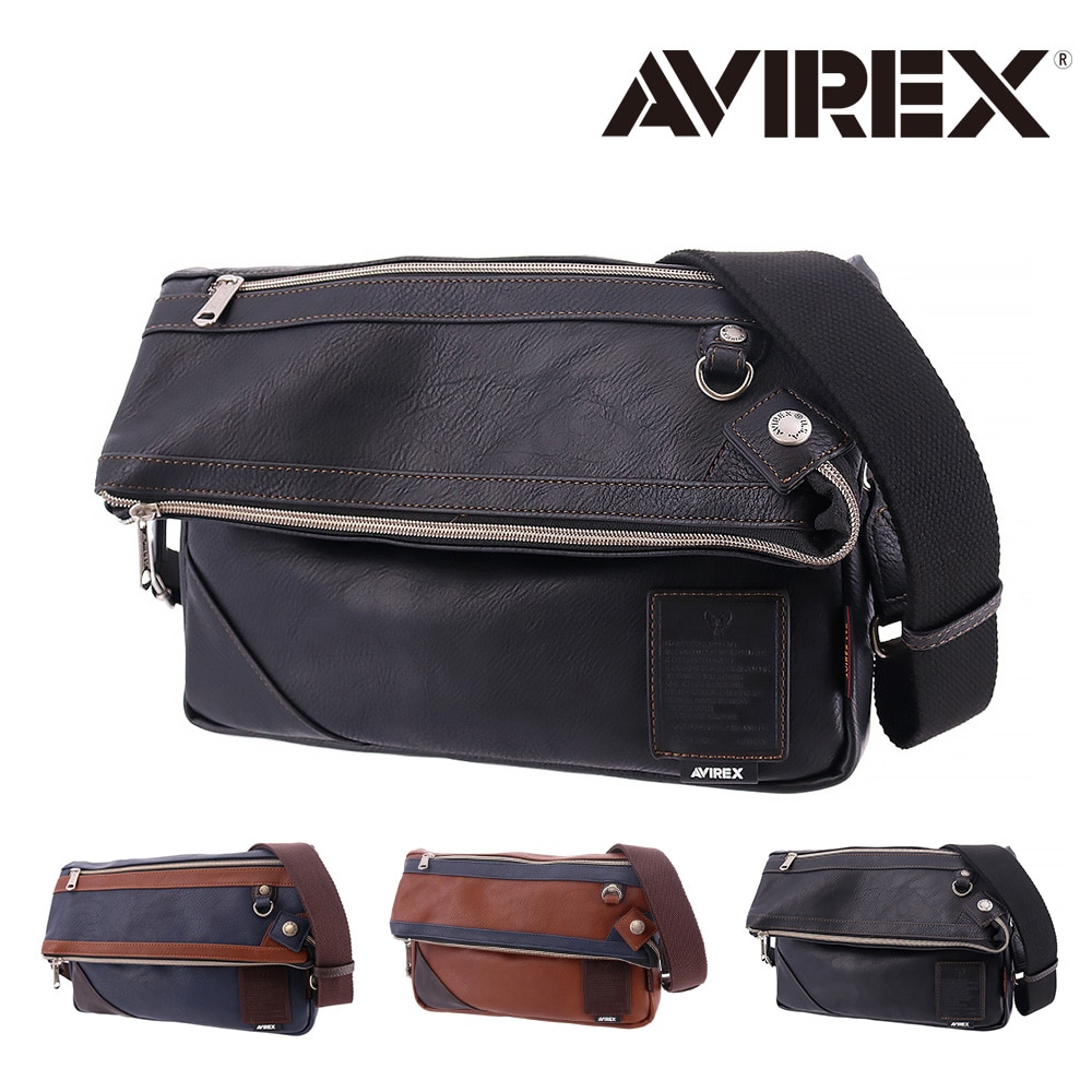 アヴィレックス AVIREX 2wayトートショルダーバッグ STUART スチュアート ax5003 1.ブラック -10x10