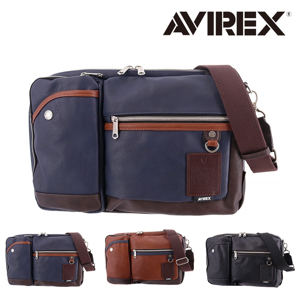 アヴィレックス AVIREX 2wayショルダーバッグ STUART スチュアート ax5004 2.ネイビー -60x60