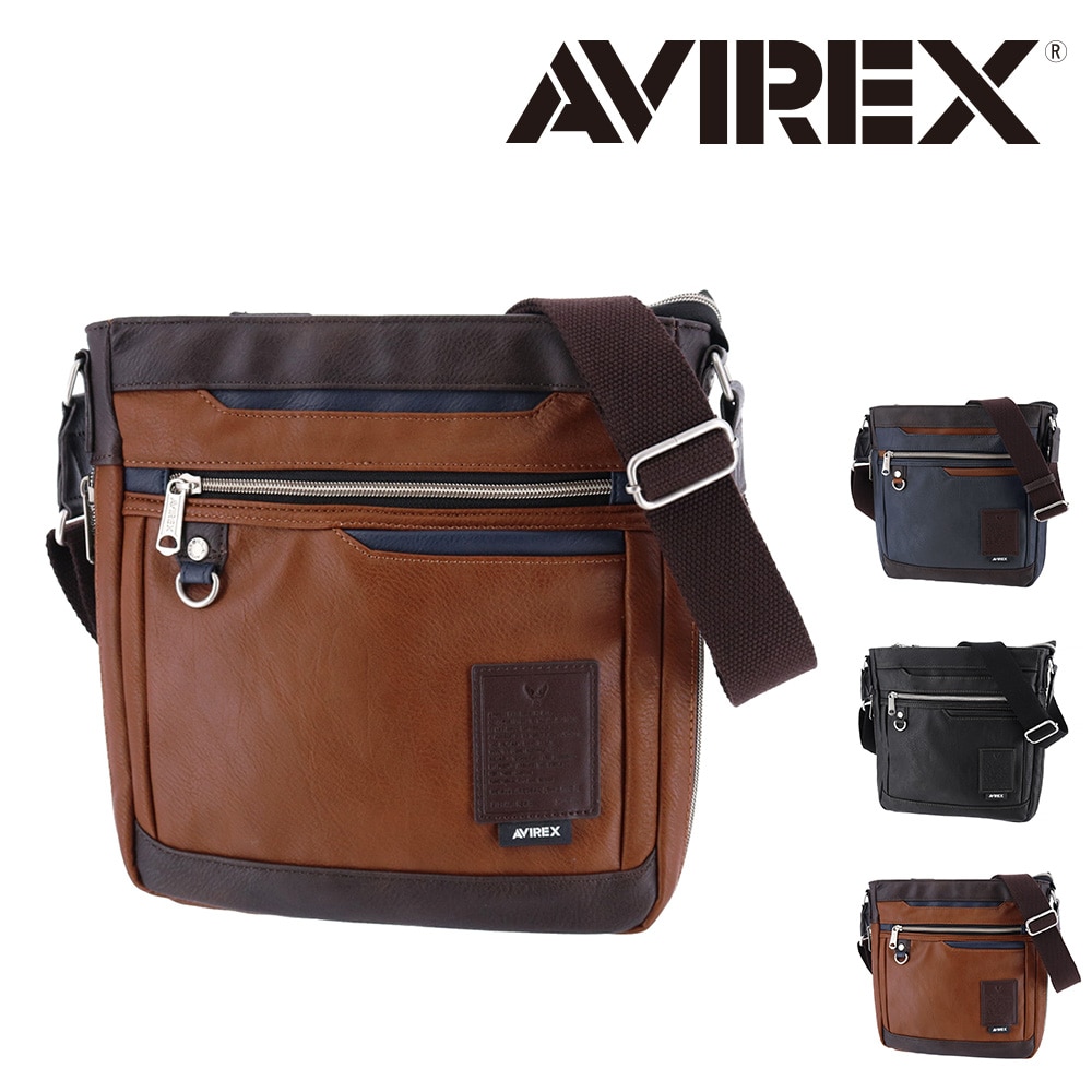 アヴィレックス AVIREX ショルダーバッグ スチュアート STUART ax5007 3.キャメル -45x73