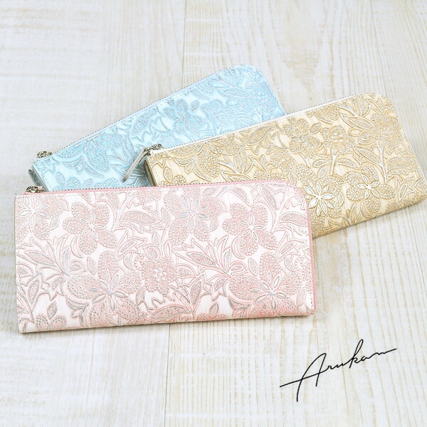 アルカン ARUKAN Lファスナー L字ファスナー長財布 【crea/クレア】 1414702 (1413657) 42x11 2.ベージュ