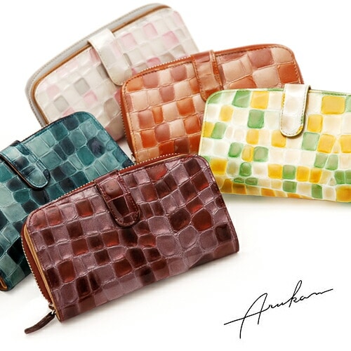 アルカン ARUKAN ラウンドファスナー折財布【メテオール】 1214606 62x79 5.ワイン系