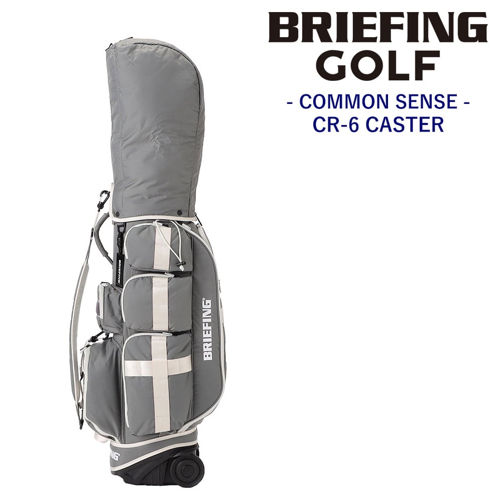 ブリーフィング バッグ キャディバッグ CR-6 CASTER カート ゴルフバッグ BRIEFING コモンセンス シーアール6 キャスター BRG251D02 メンズ レディース ショルダー 肩掛け ゴルフ用品 送料無料 誕生日プレゼント ギフト 【正規代理店】 ライトグレー -015