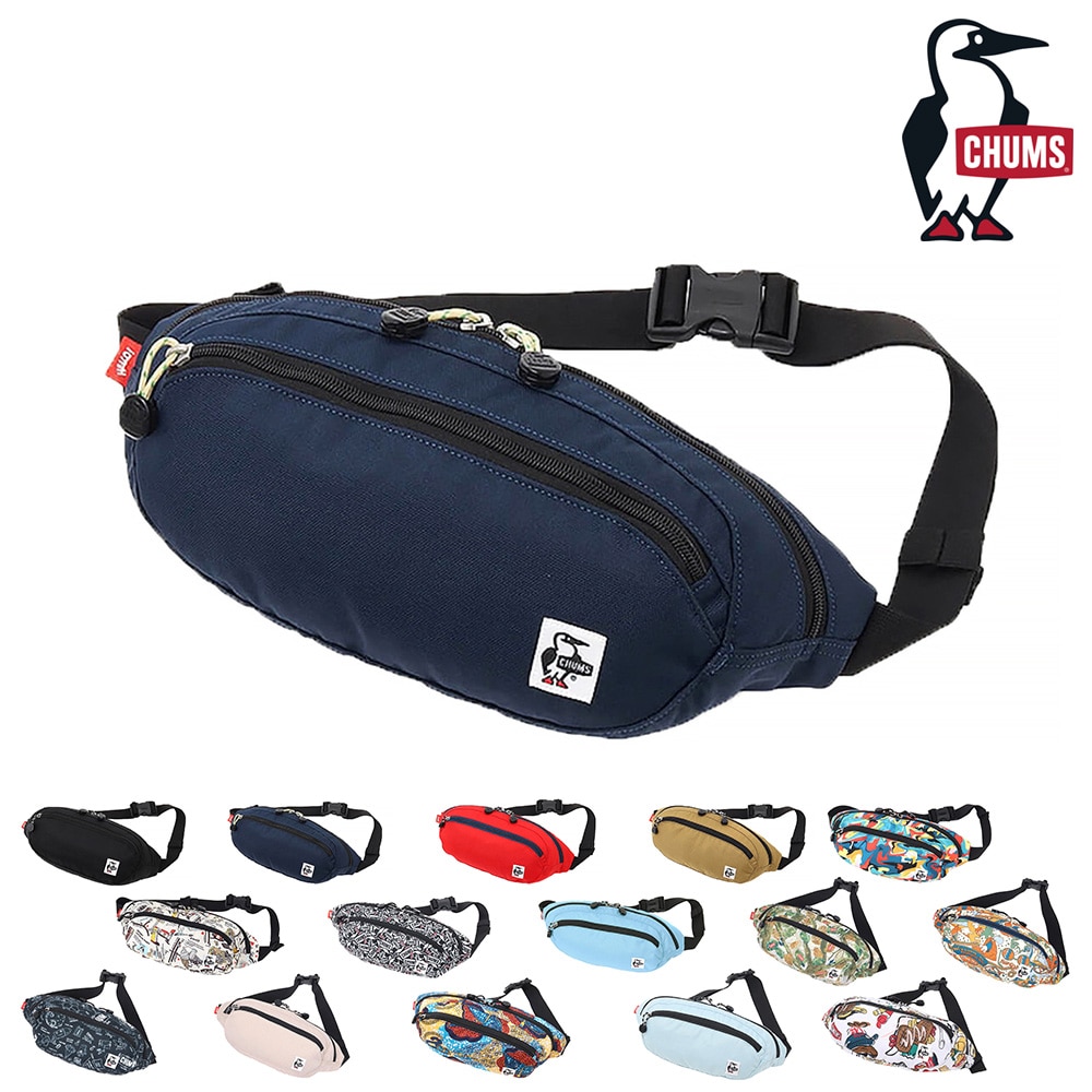 チャムス CHUMS ウエストバッグ Recycle Small Oval Waist Pack リサイクルスモールオーバルウエストパック ch60-3688 2.ネイビー -99x603688n001 bfss25