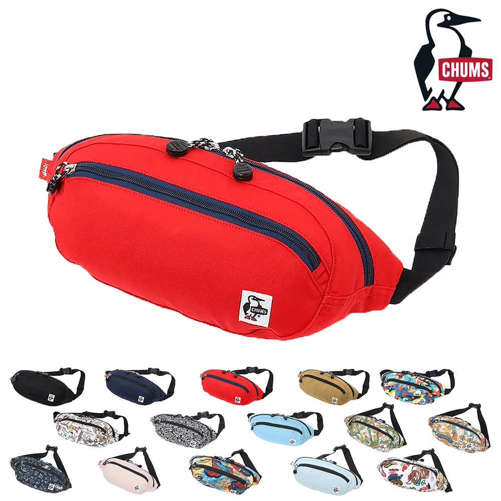 チャムス CHUMS ウエストバッグ Recycle Small Oval Waist Pack リサイクルスモールオーバルウエストパック ch60-3688 3.レッド -99x603688r001