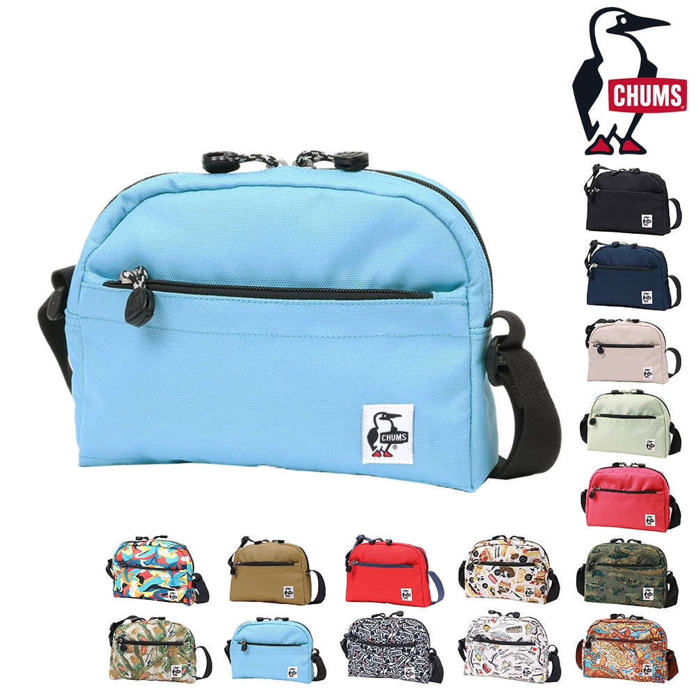 チャムス ショルダーバッグ 斜め掛け リサイクル ミニトラペゾイドショルダー 3L A5 CH60-3453 メンズ レディース 男女兼用 誕生日プレゼント 14.スカイ -99x603453a056 bfss25