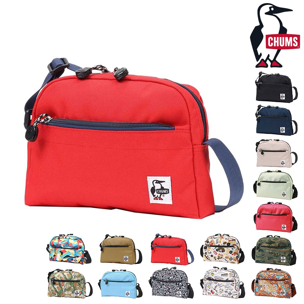 チャムス ショルダーバッグ 斜め掛け リサイクル ミニトラペゾイドショルダー 3L A5 CH60-3453 メンズ レディース 男女兼用 誕生日プレゼント 9.レッド -99x603453r001 bfss25