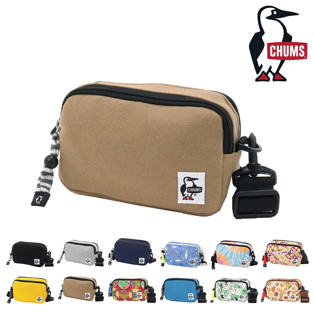 チャムス CHUMS ショルダーバッグ Rectangle Shoulder Sweat レクタングルショルダースウェット CH60-3461 8.ベージュ -99x603461b001 bfss25