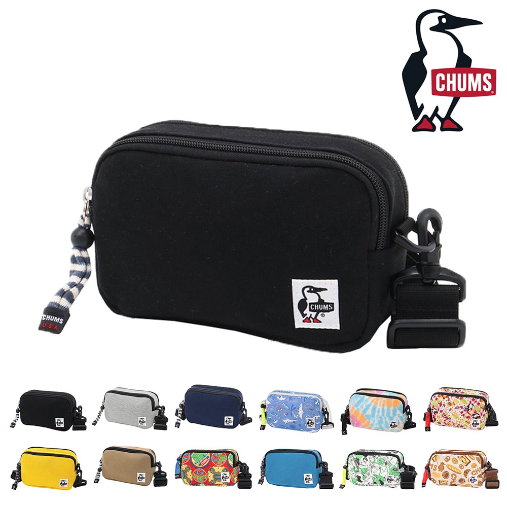 チャムス CHUMS ショルダーバッグ Rectangle Shoulder Sweat レクタングルショルダースウェット CH60-3461 1.ブラック -99x603461k001 bfss25