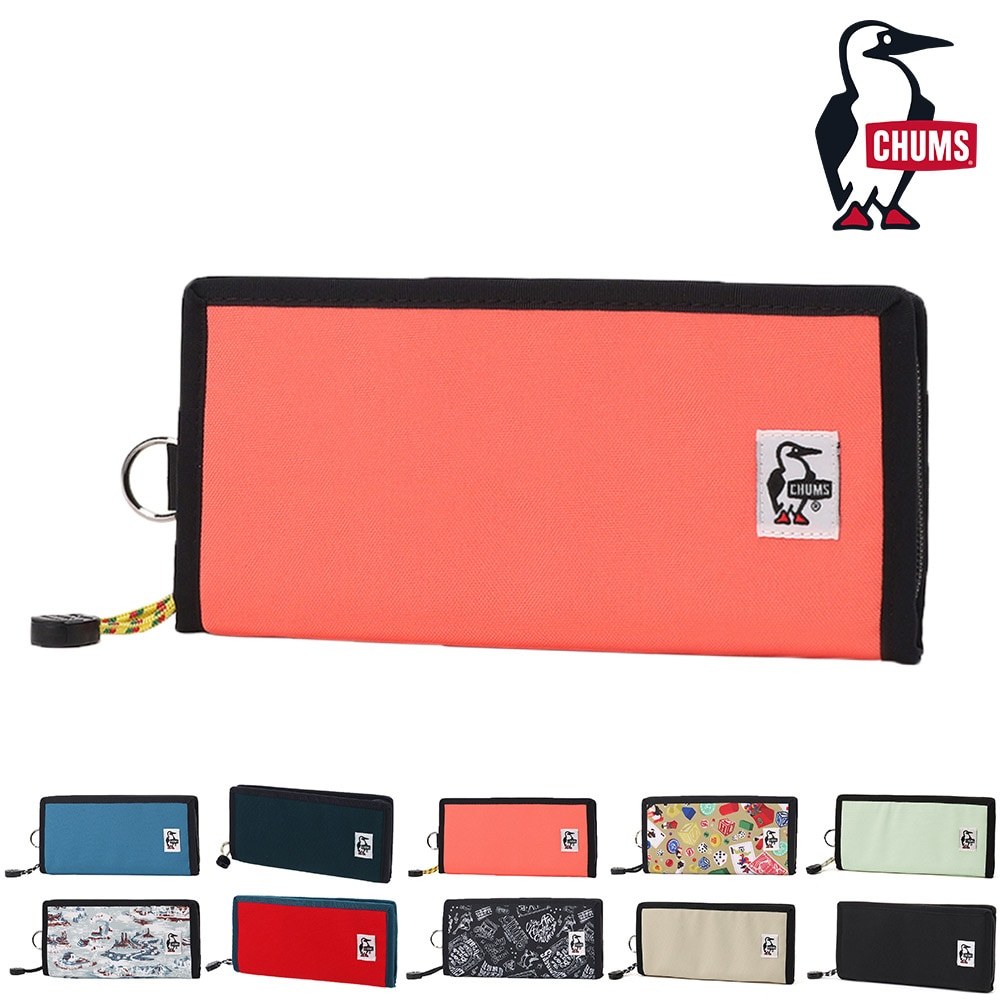 チャムス 財布 長財布 ラウンドファスナー 小銭入れあり CHUMS リサイクルビルフォルドウォレット CH60-3568 メンズ レディース キッズ 送料無料 誕生日プレゼント ギフト 【正規代理店】 5.コーラルオレンジ -603568d029 bfss25