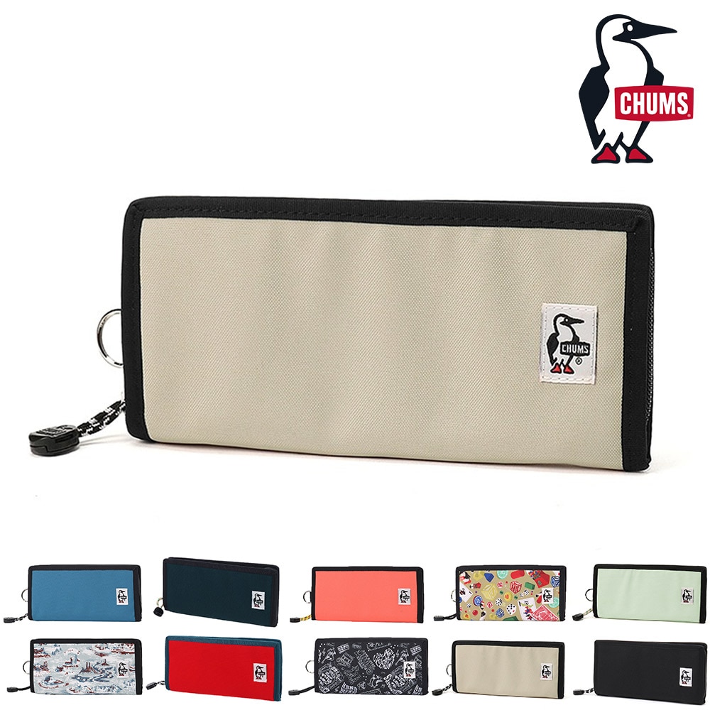 チャムス 財布 長財布 ラウンドファスナー 小銭入れあり CHUMS リサイクルビルフォルドウォレット CH60-3568 メンズ レディース キッズ 送料無料 誕生日プレゼント ギフト 【正規代理店】 3.グレージュ -603568g057 bfss25