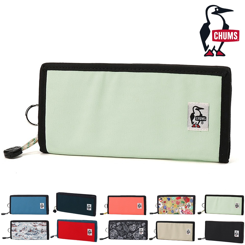 チャムス 財布 長財布 ラウンドファスナー 小銭入れあり CHUMS リサイクルビルフォルドウォレット CH60-3568 メンズ レディース キッズ 送料無料 誕生日プレゼント ギフト 【正規代理店】 10.パステルグリーン -603568m091 bfss25
