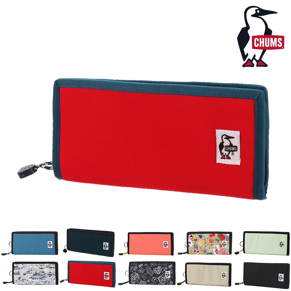 チャムス 財布 長財布 ラウンドファスナー 小銭入れあり CHUMS リサイクルビルフォルドウォレット CH60-3568 メンズ レディース キッズ 送料無料 誕生日プレゼント ギフト 【正規代理店】 9.レッド -99x603568r001 bfss25