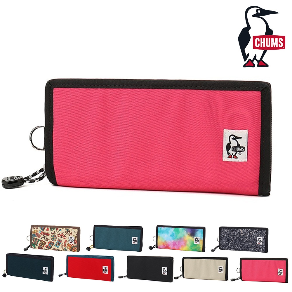 チャムス 財布 長財布 ラウンドファスナー 小銭入れあり CHUMS リサイクルビルフォルドウォレット CH60-3568 メンズ レディース キッズ 誕生日プレゼント ギフト ラッピング無料 正規代理店 4.ピンク -603568r018