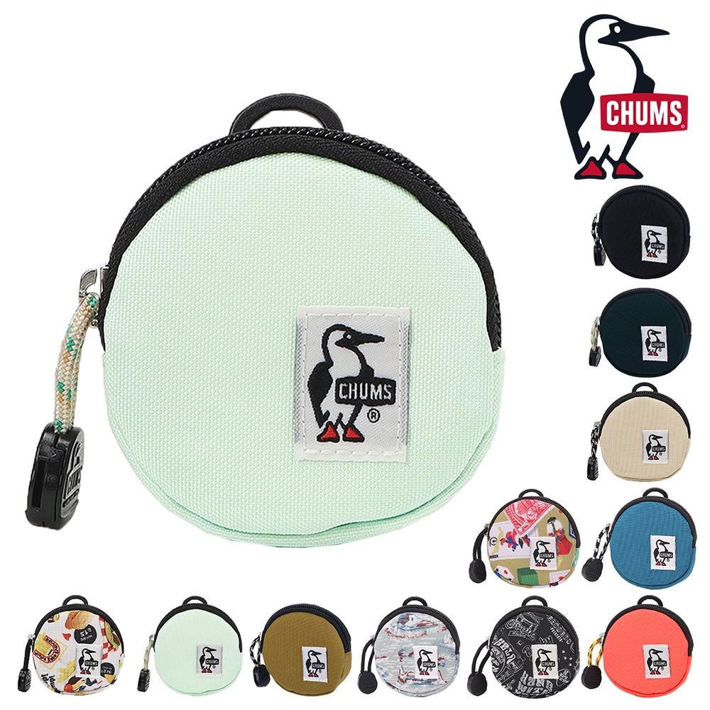 チャムス 財布 雑貨 コインケース 小銭入れ ポーチ ケース CHUMS リサイクルラウンドコインケース CH60-3573 メンズ レディース キッズ 誕生日プレゼント ギフト 一粒万倍日 吉日 【正規代理店】 10.パステルグリーン -603573m091