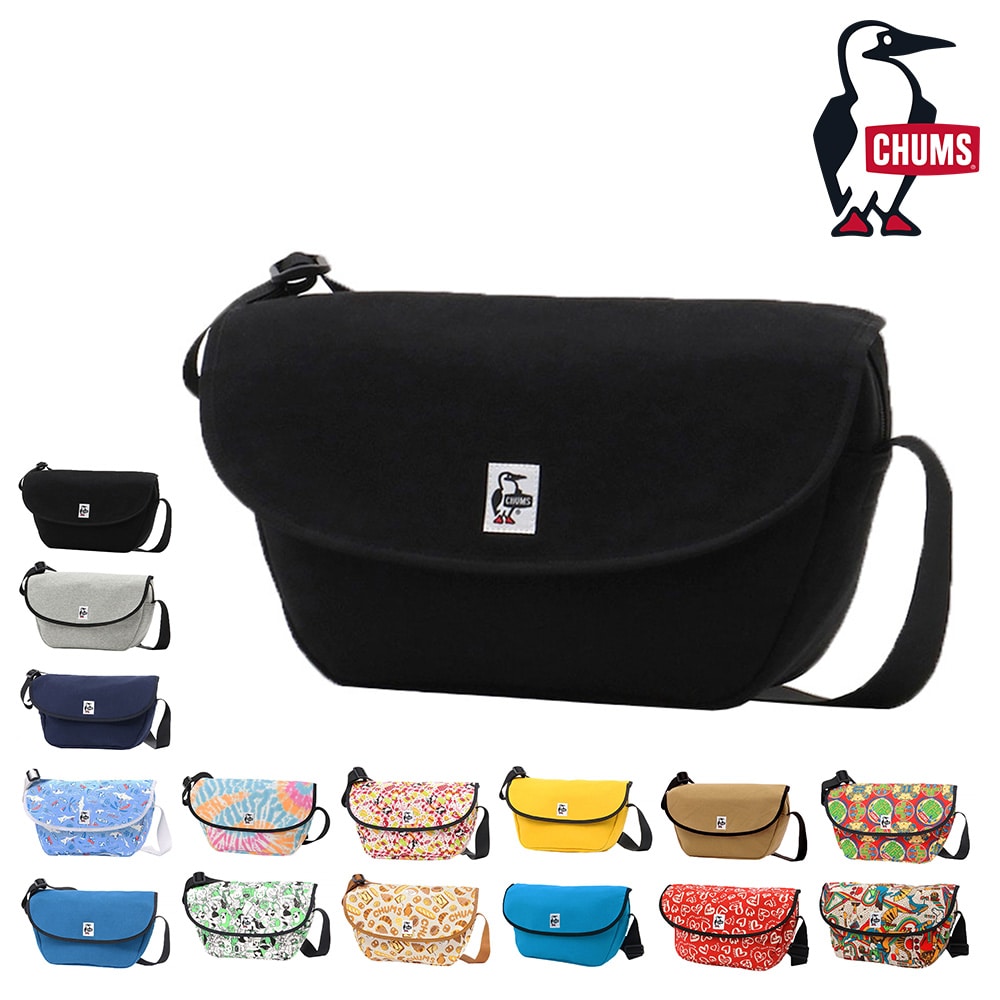 チャムス CHUMS ショルダーバッグ Round Flap Shoulder Bag Sweat ラウンドフラップショルダーバッグスウェット CH60-3601 1.ブラック -99x603601k001 bfss25