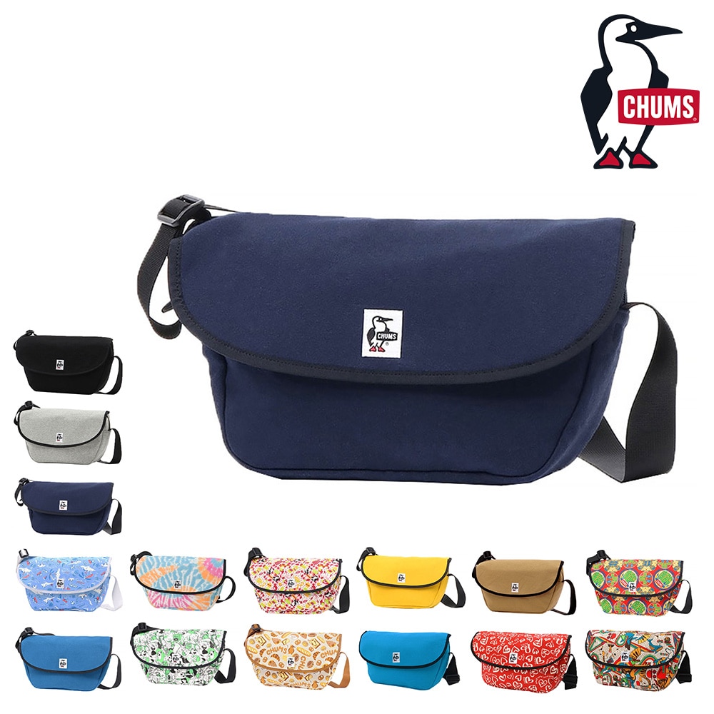 チャムス CHUMS ショルダーバッグ Round Flap Shoulder Bag Sweat ラウンドフラップショルダーバッグスウェット CH60-3601 3.ネイビー -99x603601n001 bfss25