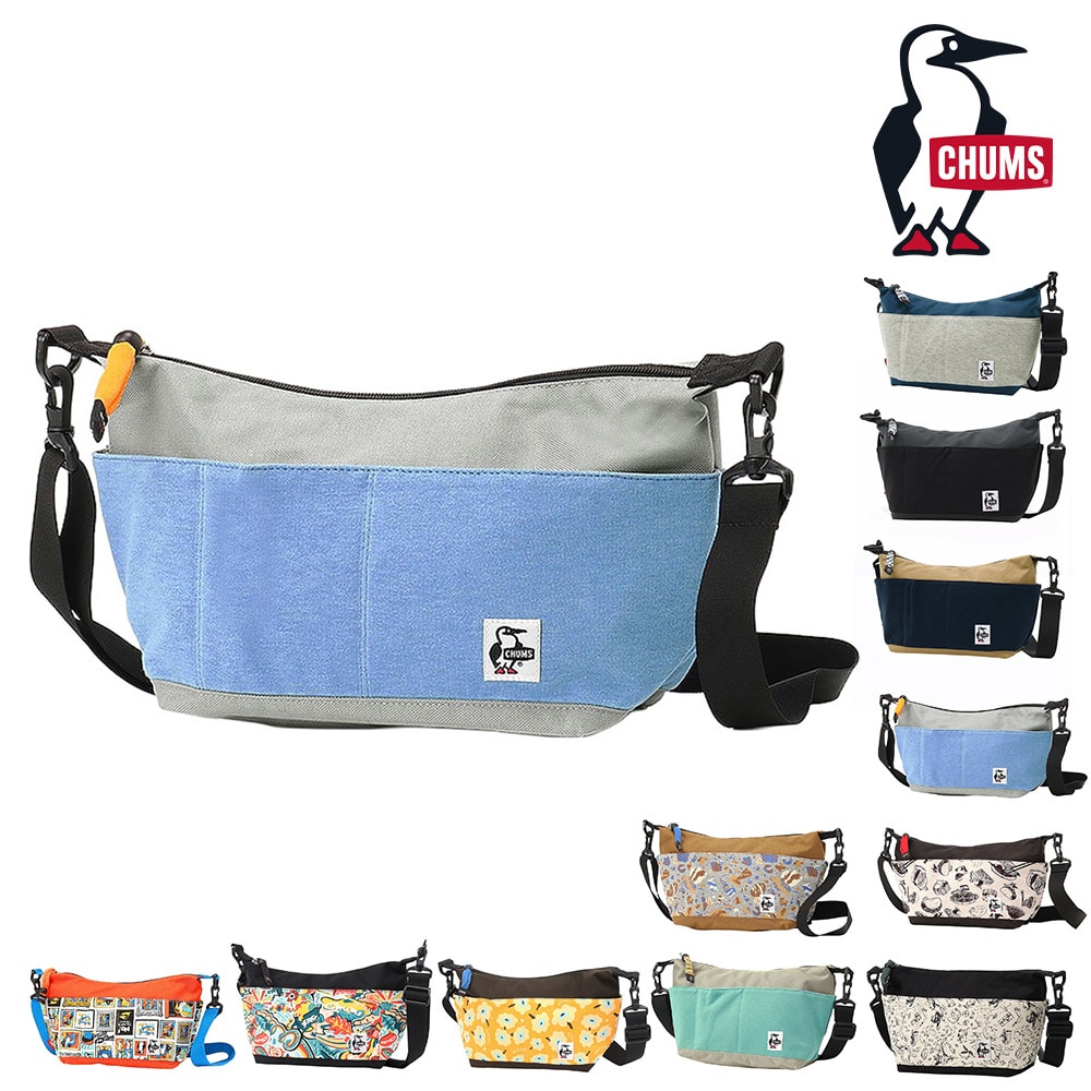 チャムス バッグ ショルダーバッグ CHUMS スウェットナイロン コレクトショルダー 5L A5サイズ CH60-3608 メンズ レディース キッズ 送料無料 誕生日プレゼント ギフト ラッピング無料 【正規代理店】 4.ヘザーブルーxグレー -603608a110 bfss25