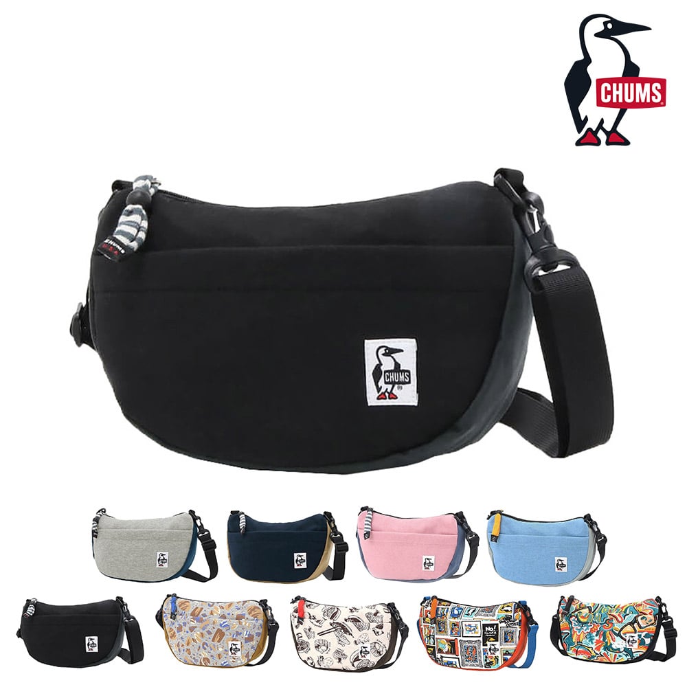 チャムス バッグ ショルダーバッグ ショルダー ポーチ CHUMS スウェットナイロン ミニバナナショルダー 2.5L A5 CH60-3609 メンズ レディース キッズ 送料無料 誕生日プレゼント ギフト ラッピング無料 【正規代理店】 2.ブラックxチャコール -99x603609k018