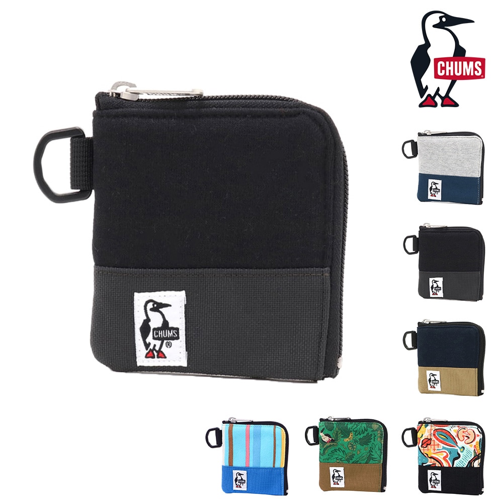 チャムス CHUMS コインケース Square Coin Case Sweat Nylon スクエアコインケーススウェットナイロン ch60-3613 2.ブラックxチャコール -99x603613k018 bfss25