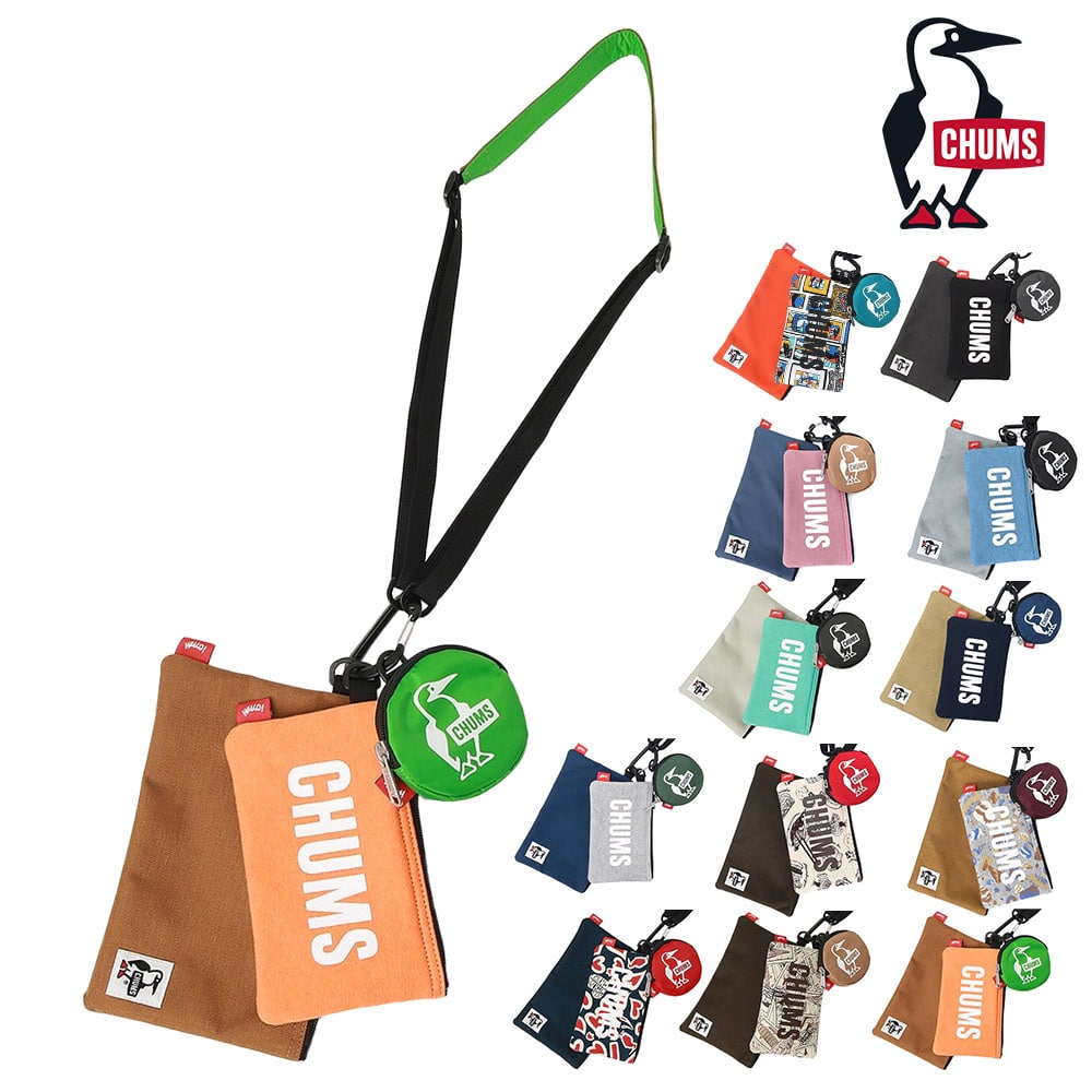 チャムス バッグ ショルダーポーチ 斜めがけ ミニショルダー コインケース セット CHUMS 3Pショルダーポーチスウェットナイロン CH60-3625 メンズ レディース キッズ プレゼント ギフト ラッピング無料 【正規代理店】 10.オレンジxライトブラウン -603625d024 bfss25