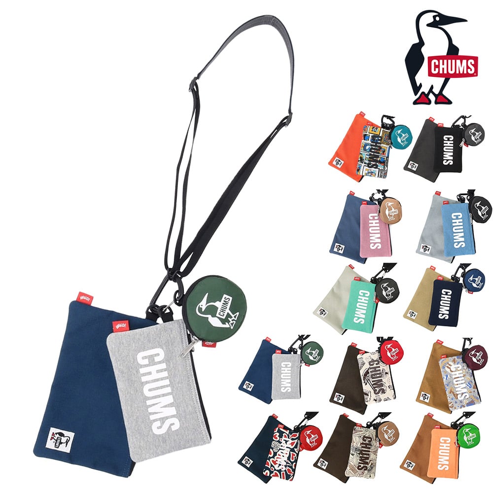 チャムス バッグ ショルダーポーチ 斜めがけ ミニショルダー コインケース セット CHUMS 3Pショルダーポーチスウェットナイロン CH60-3625 メンズ レディース キッズ 送料無料 プレゼント ギフト ラッピング無料 【正規代理店】 1.ヘザーグレーxbネイビー -603625g019 bfss25