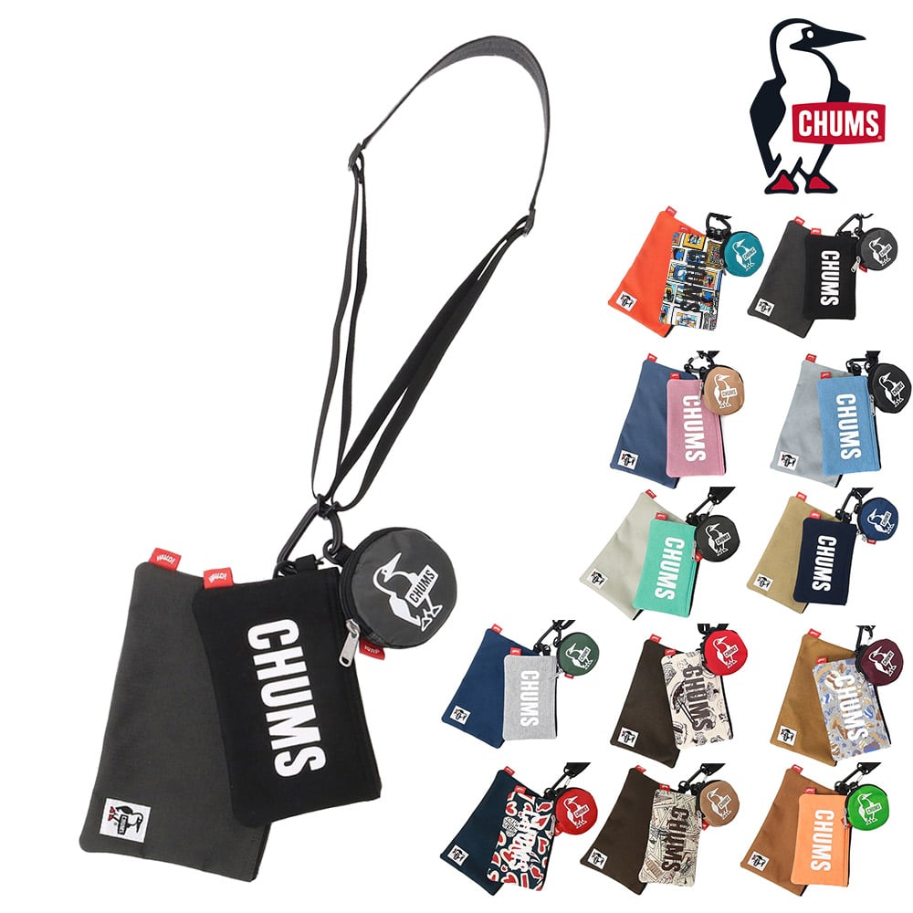 チャムス バッグ ショルダーポーチ 斜めがけ ミニショルダー コインケース セット CHUMS 3Pショルダーポーチスウェットナイロン CH60-3625 メンズ レディース キッズ 送料無料 プレゼント ギフト ラッピング無料 【正規代理店】 2.ブラックxチャコール -603625k018 bfss25