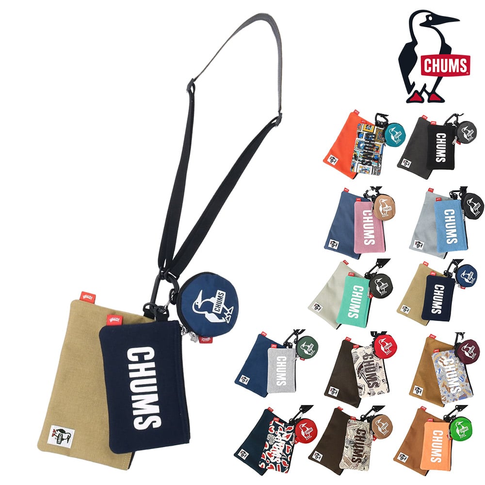 チャムス バッグ ショルダーポーチ 斜めがけ ミニショルダー コインケース セット CHUMS 3Pショルダーポーチスウェットナイロン CH60-3625 メンズ レディース キッズ 送料無料 誕生日プレゼント ギフト ラッピング無料 【正規代理店】 3.ネイビーxベージュ -603625n016 bfss25
