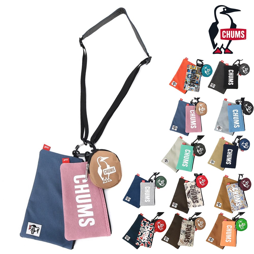 チャムス バッグ ショルダーポーチ 斜めがけ ミニショルダー コインケース セット CHUMS 3Pショルダーポーチスウェットナイロン CH60-3625 メンズ レディース キッズ プレゼント ギフト ラッピング無料 【正規代理店】 4.ダスティピンクxインディゴ -603625r137 bfss25
