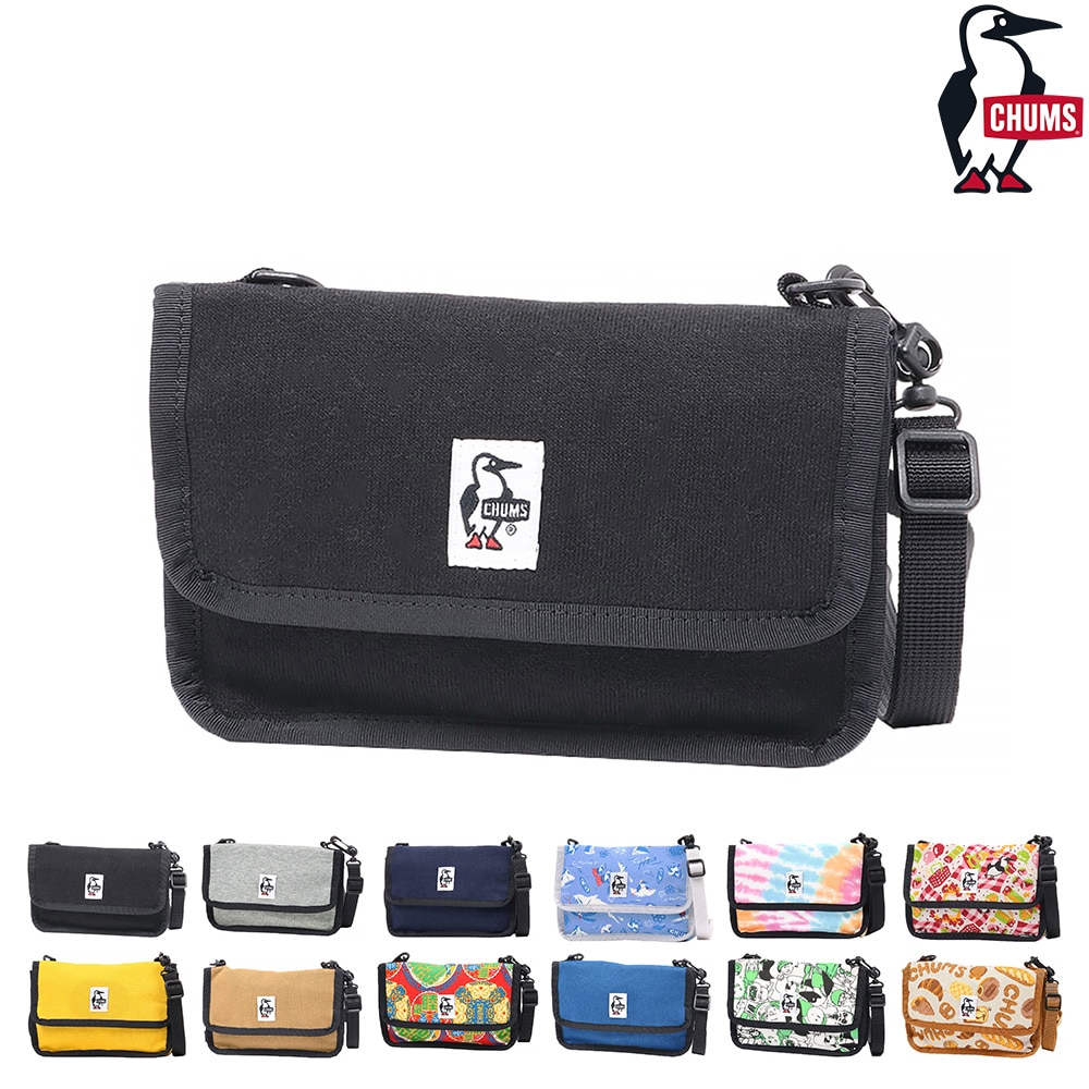 チャムス CHUMS ショルダーポーチ Mini Pouch Sweat ミニポーチスウェット CH60-3653 1.ブラック -99x603653k001 bfss25