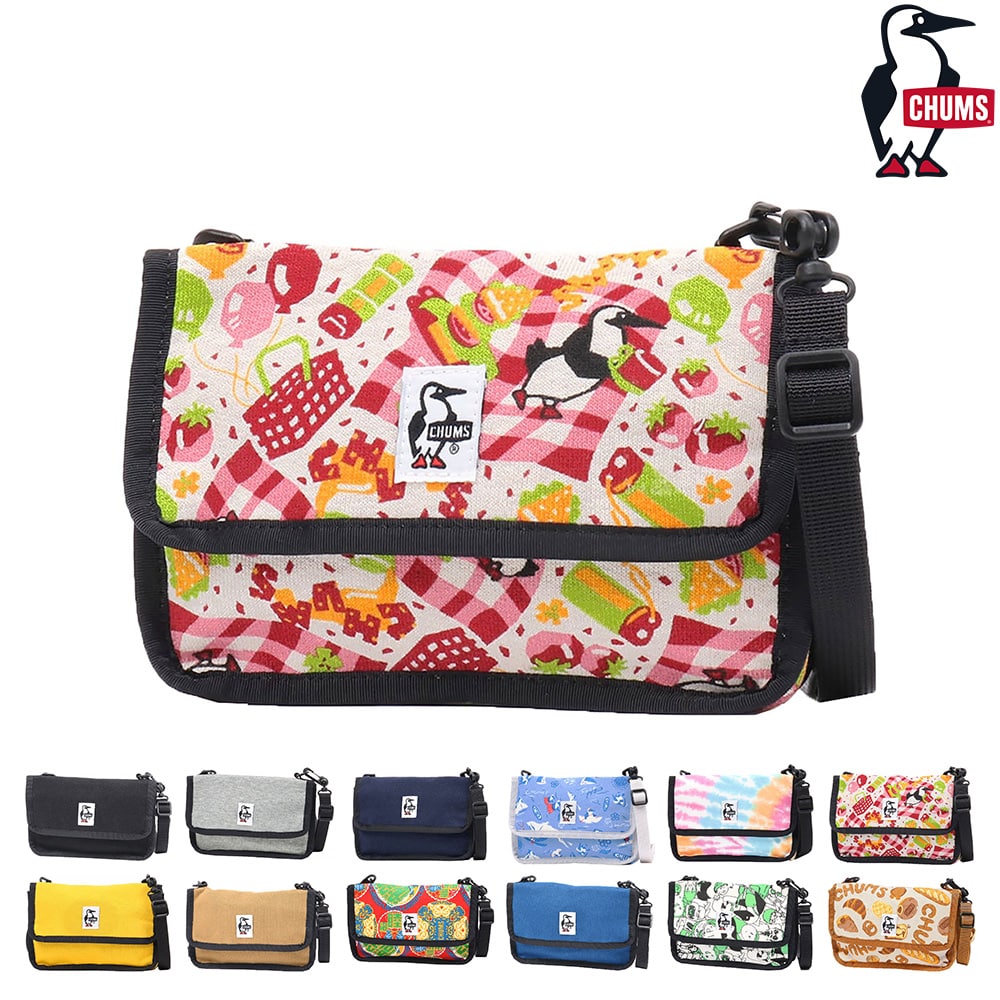 チャムス CHUMS ショルダーポーチ Mini Pouch Sweat ミニポーチスウェット CH60-3653 6.ピクニック -99x603653z191 bfss25