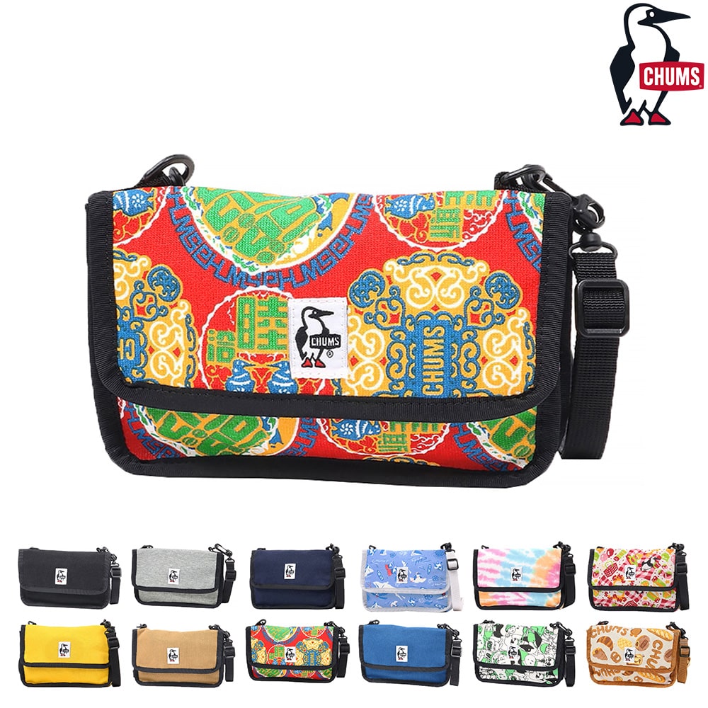チャムス CHUMS ショルダーポーチ Mini Pouch Sweat ミニポーチスウェット CH60-3653 9.チャイニーズ -99x603653z288 bfss25