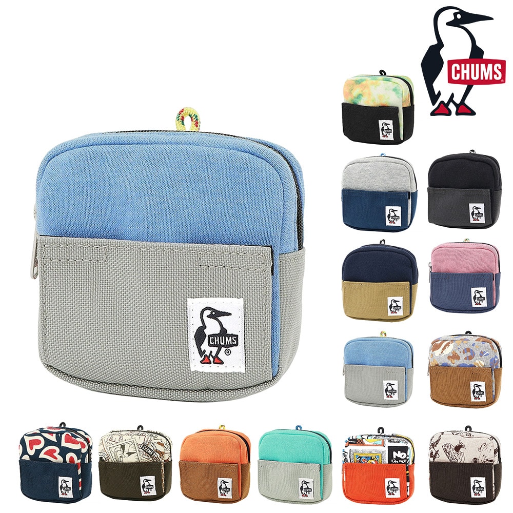 チャムス 小物 ポーチ 小物入れ スマホスタンド コインケース CHUMS スマートフォンスタンドポーチスウェットナイロン CH60-3734 メンズ レディース キッズ ネコポス可能 黒 誕生日プレゼント ギフト ラッピング無料 【正規代理店】 5.ヘザーブルーxグレー -603734a110 bfss25