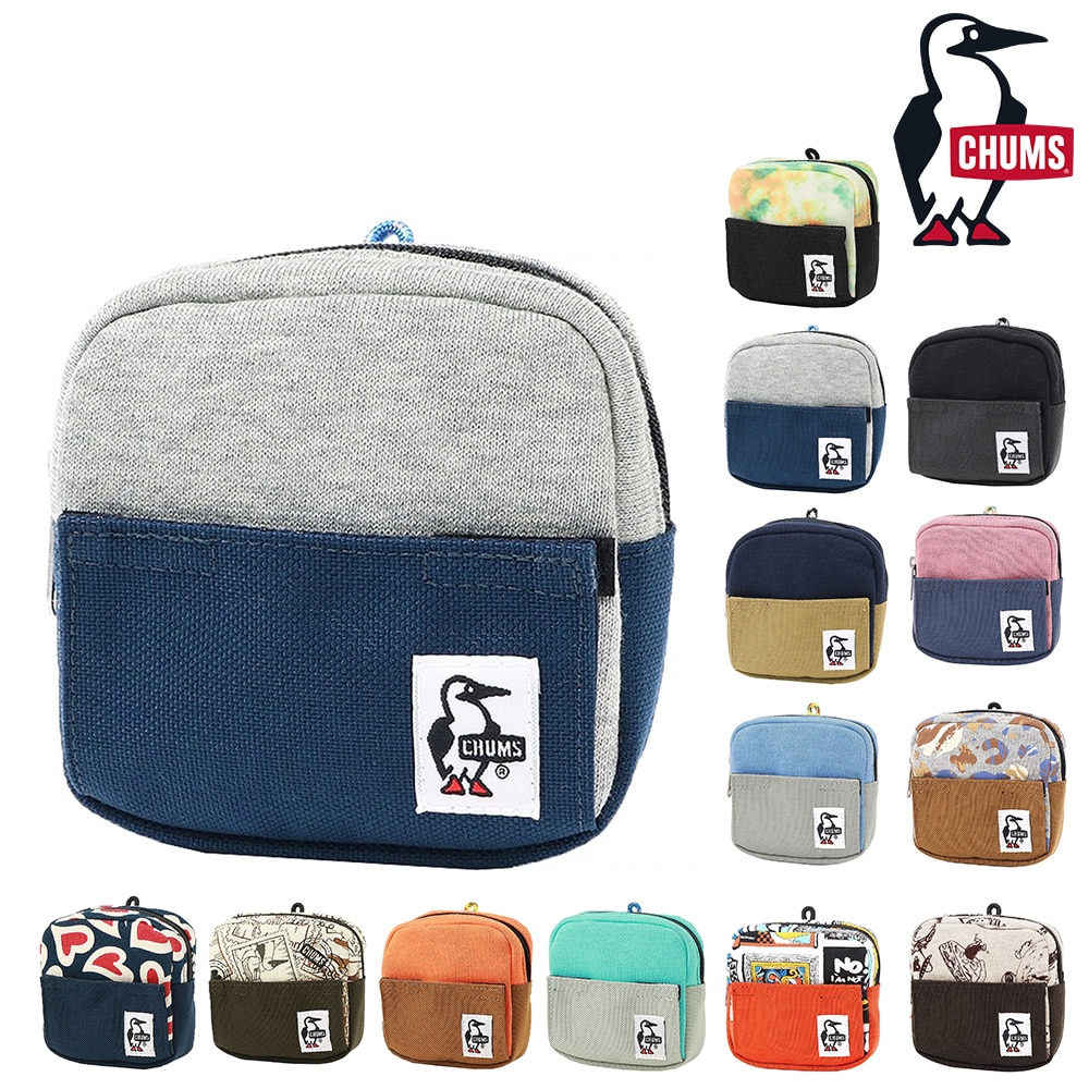 チャムス 小物 ポーチ 小物入れ スマホスタンド コインケース CHUMS スマートフォンスタンドポーチスウェットナイロン CH60-3734 メンズ レディース キッズ 黒 誕生日プレゼント ギフト ラッピング無料 【正規代理店】 1.ヘザーグレーxbネイビー -603734g019 bfss25