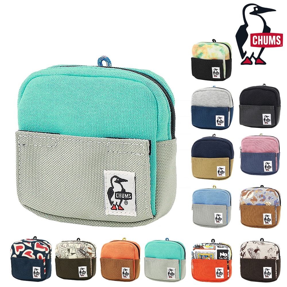 チャムス 小物 ポーチ 小物入れ スマホスタンド コインケース CHUMS スマートフォンスタンドポーチスウェットナイロン CH60-3734 メンズ レディース キッズ ネコポス可能 黒 誕生日プレゼント ギフト ラッピング無料 【正規代理店】 9.ミントxライトグレー -603734m121 bfss25
