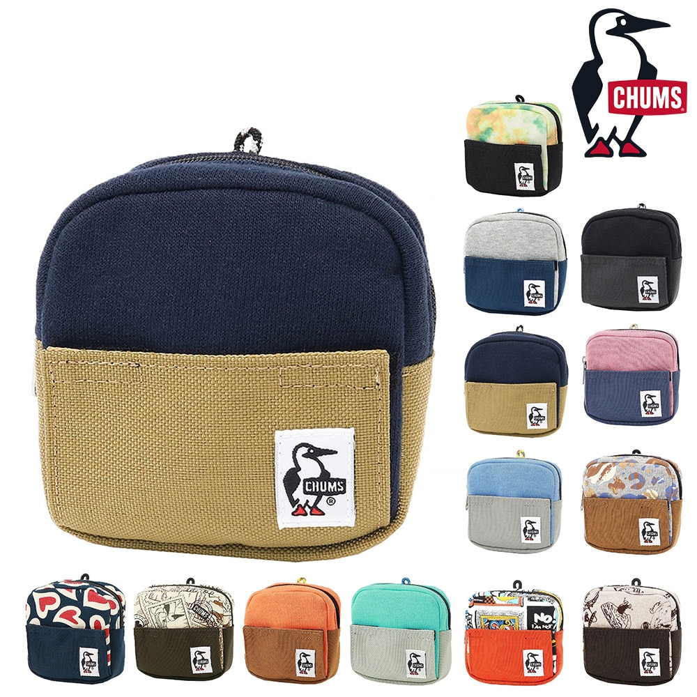 チャムス 小物 ポーチ 小物入れ スマホスタンド コインケース CHUMS スマートフォンスタンドポーチスウェットナイロン CH60-3734 メンズ レディース キッズ ネコポス可能 黒 誕生日プレゼント ギフト ラッピング無料 【正規代理店】 3.ネイビーxベージュ -603734n016 bfss25