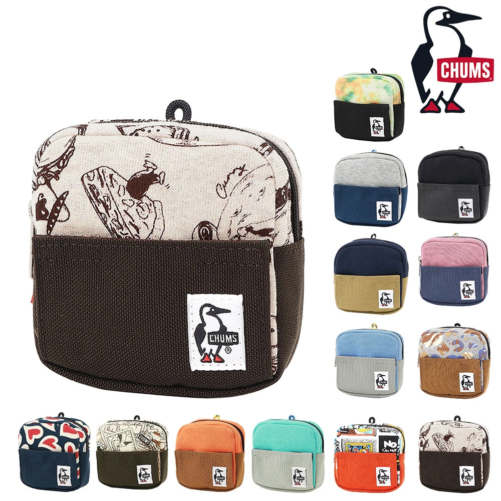 チャムス 小物 ポーチ 小物入れ スマホスタンド コインケース CHUMS スマートフォンスタンドポーチスウェットナイロン CH60-3734 メンズ レディース キッズ ネコポス可能 黒 誕生日プレゼント ギフト ラッピング無料 【正規代理店】 7.フードジャーニー -603734z377 bfss25