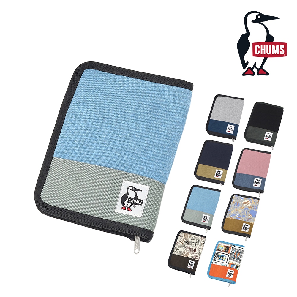 チャムス 雑貨 小物 ブックカバー マルチケース CHUMS ノベルズポーチスウェットナイロン A6サイズ CH60-3814 メンズ レディース キッズ ネコポス可能 誕生日プレゼント ギフト ラッピング無料 【正規代理店】 5.ヘザーブルーxグレー -603814a110