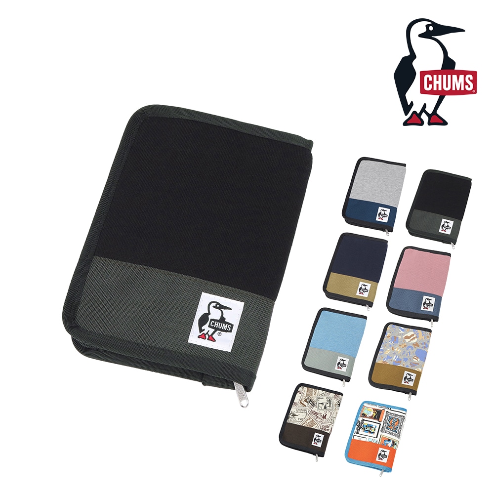 チャムス 雑貨 小物 ブックカバー マルチケース CHUMS ノベルズポーチスウェットナイロン A6サイズ CH60-3814 メンズ レディース キッズ ネコポス可能 誕生日プレゼント ギフト ラッピング無料 【正規代理店】 2.ブラックxチャコール -603814k018