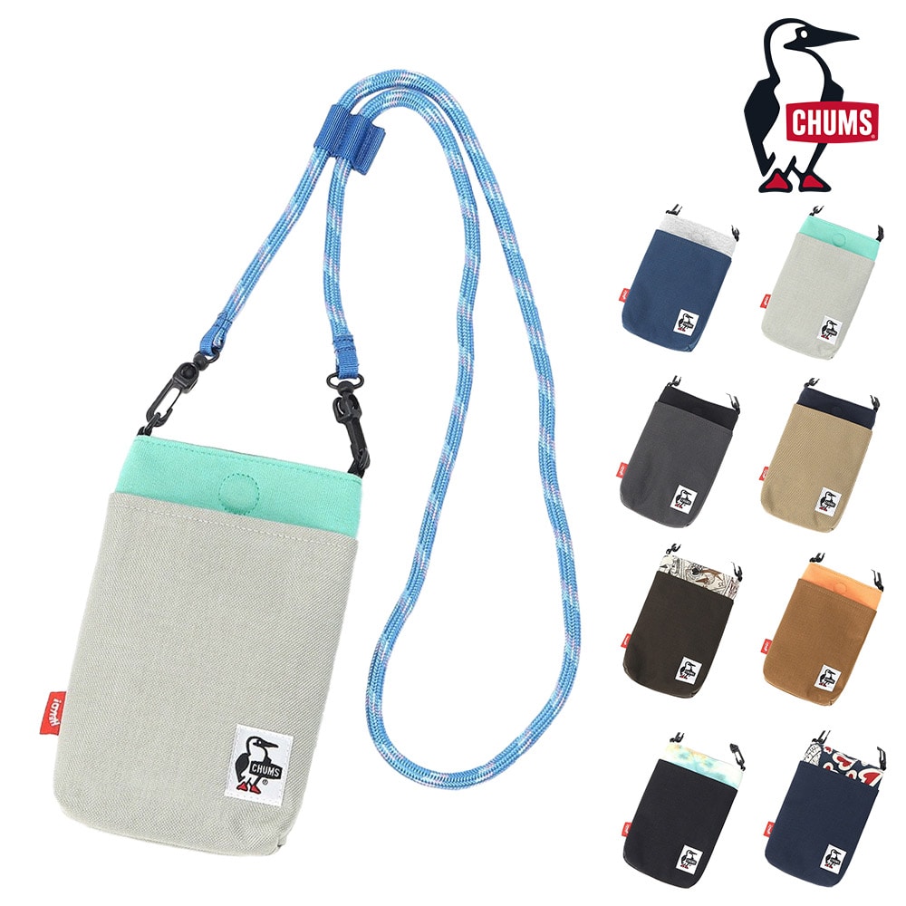 チャムス ショルダーバッグ ショルダーポーチ ミニショルダー ロープショルダーポーチスウェットナイロン CH60-3815 メンズ レディース キッズ 誕生日プレゼント ギフト 4.ミントxライトグレー -603815m121 bfss25