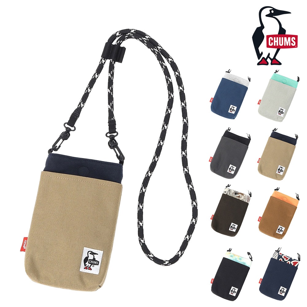 チャムス ショルダーバッグ ショルダーポーチ ミニショルダー ロープショルダーポーチスウェットナイロン CH60-3815 メンズ レディース キッズ 誕生日プレゼント ギフト 3.ネイビーxベージュ -603815n016 bfss25