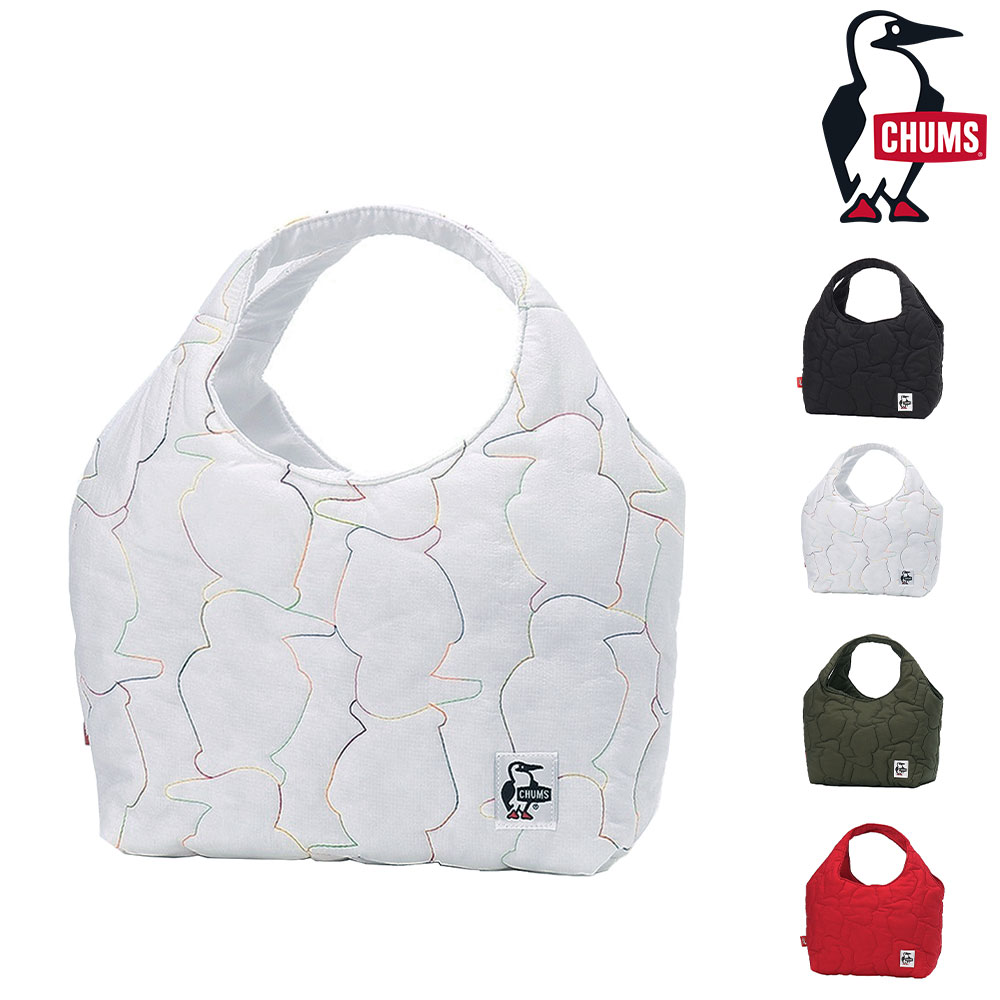 チャムス CHUMS BOOBY STITCH MINI TOTE BAG ブービーステッチミニトートバッグ ch60-3841 2.ホワイトxレインボー -603841w102