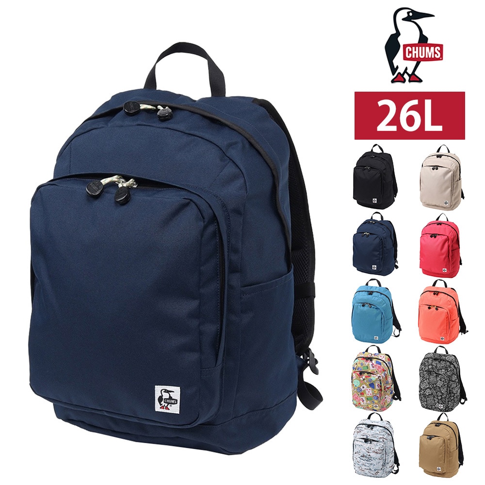 チャムス バッグ リュック デイパック バックパック CHUMS リサイクルアウトバックデイパック 26L A4サイズ CH60-3846 メンズ レディース キッズ 送料無料 誕生日プレゼント ギフト ラッピング無料 【正規代理店】 2.ネイビー -603846n001 bfss25