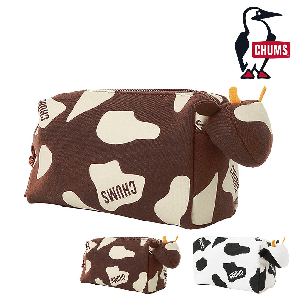チャムス 小物 ポーチ 動物 干支 丑 うし マルチケース CHUMS アニマルズ カウポーチ CH60-3868 メンズ レディース キッズ 誕生日プレゼント ギフト  【正規代理店】 2.ブラウン -603868b005 bfss25