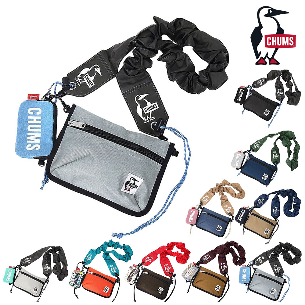 チャムス バッグ ショルダーバッグ ポーチ ミニ CHUMS ウェアラブルスリングショルダーバッグスウェットナイロン CH60-3880 メンズ レディース キッズ 送料無料 誕生日プレゼント ギフト ラッピング無料 【正規代理店】 5.ヘザーブルーxグレー -603880a110 bfss25