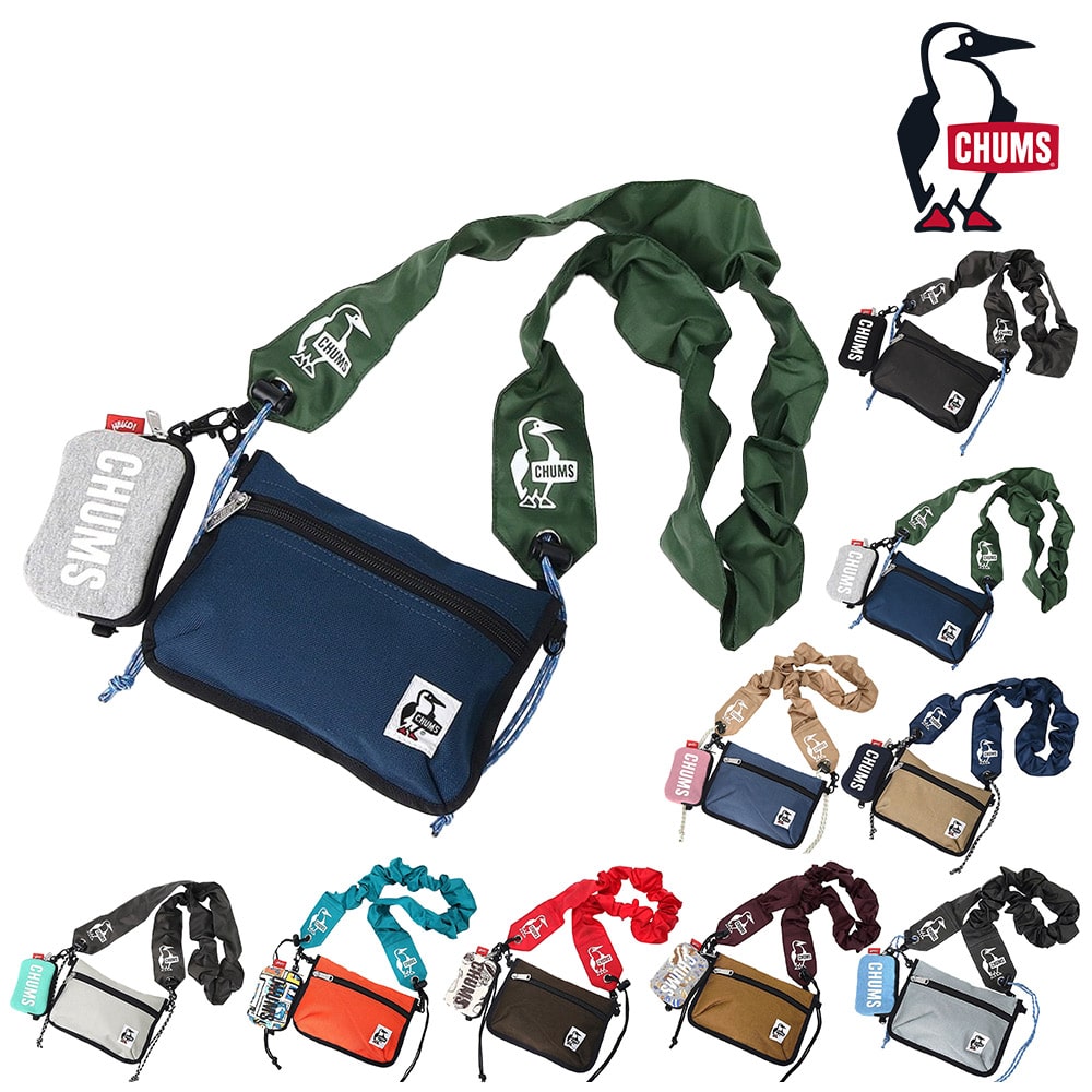 チャムス バッグ ショルダーバッグ ポーチ ミニ CHUMS ウェアラブルスリングショルダーバッグスウェットナイロン CH60-3880 メンズ レディース キッズ 送料無料 誕生日プレゼント ギフト ラッピング無料 【正規代理店】 1.ヘザーグレーxbネイビー -603880g019 bfss25