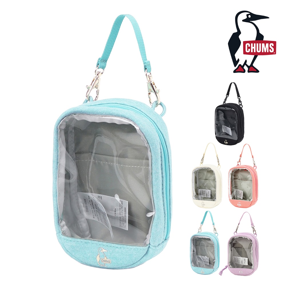 チャムス バッグ ポーチ 小物入れ ぬいぐるみポーチ CHUMS 推し活 クリアポーチスウェット CH60-3894 メンズ レディース キッズ ネコポス不可 誕生日プレゼント ギフト ラッピング無料 【正規代理店】 4.アクア -603894a109