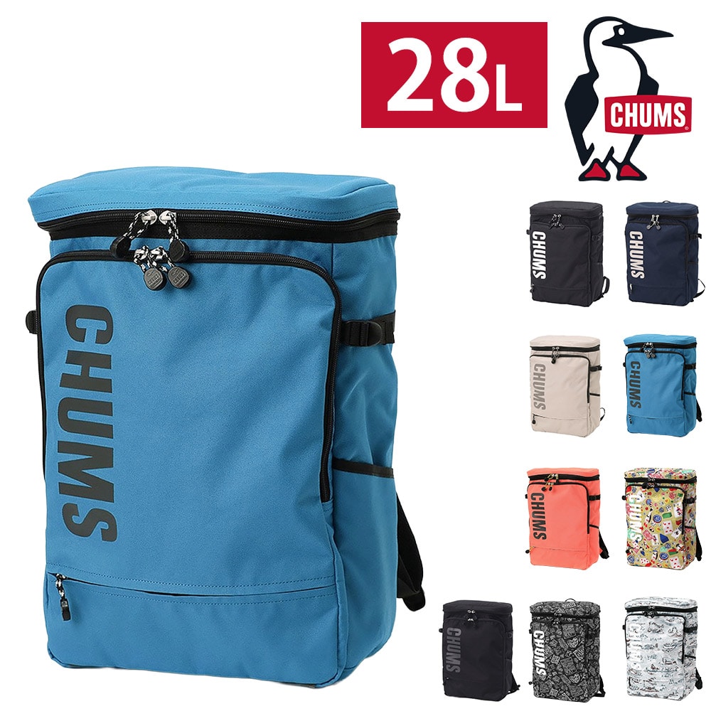チャムス バッグ リュック デイパック バックパック 大きめ CHUMS リサイクル トップオープンスクエアデイパック 28L B4 A4 CH60-3919 メンズ レディース キッズ 送料無料 男女兼用 プレゼント ラッピング無料 通勤 【正規代理店】 5.ダルブルー -603919a088