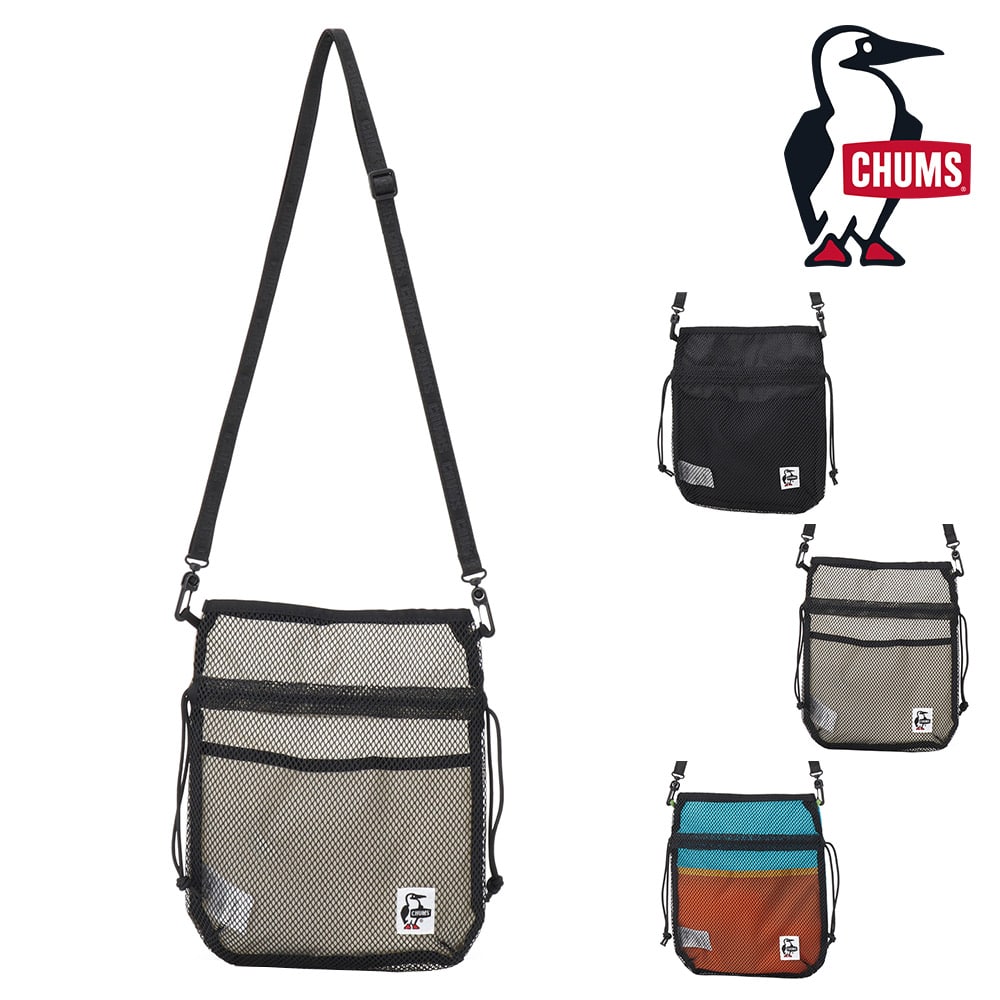 チャムス バッグ ショルダーバッグ メッシュ アウトドア 斜めがけバッグ CHUMS メッシュミニバッグ 3L A5サイズ CH60-3931 メンズ レディース キッズ 誕生日プレゼント ギフト 【正規代理店】 2.グレージュ -603931g057 bfss25