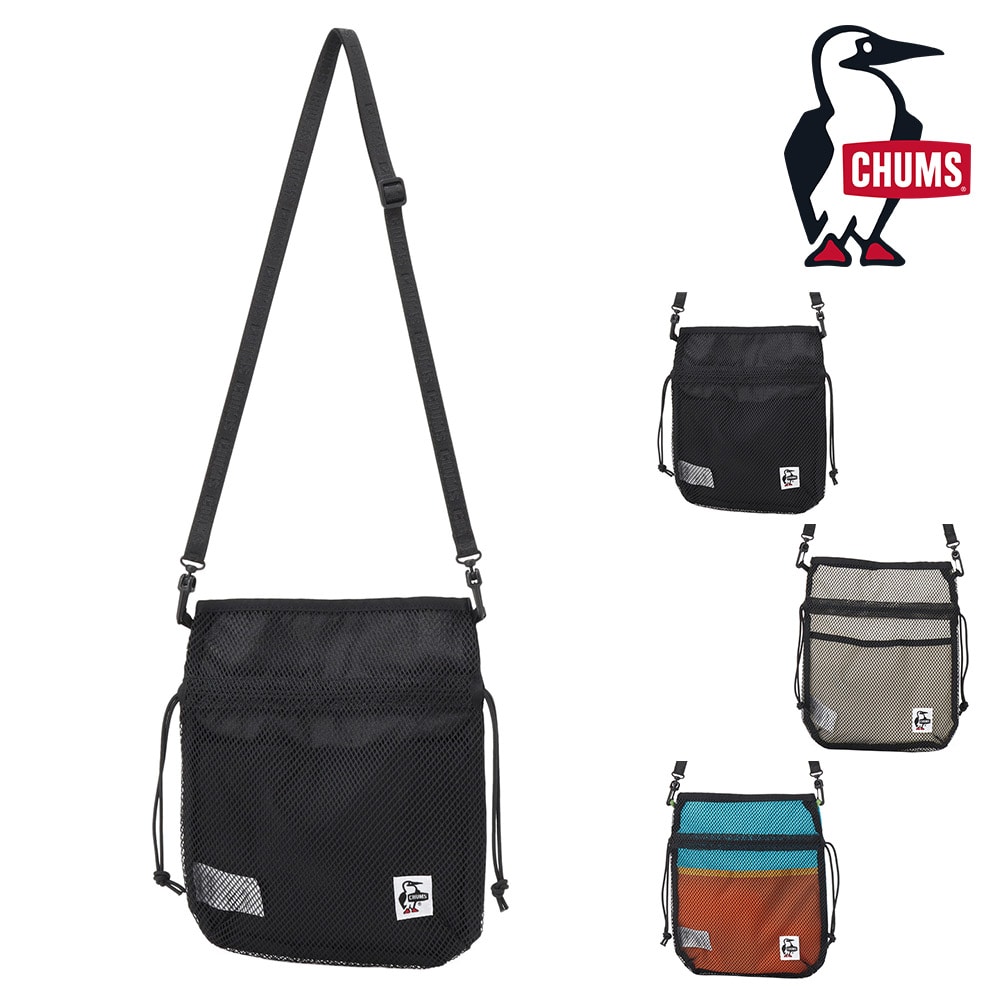 チャムス バッグ ショルダーバッグ メッシュ アウトドア 斜めがけバッグ CHUMS メッシュミニバッグ 3L A5サイズ CH60-3931 メンズ レディース キッズ 誕生日プレゼント ギフト 【正規代理店】 1.ブラック -603931k001 bfss25